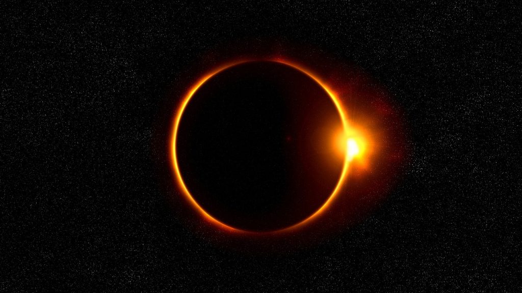 Eclipse solar de luna en tauro